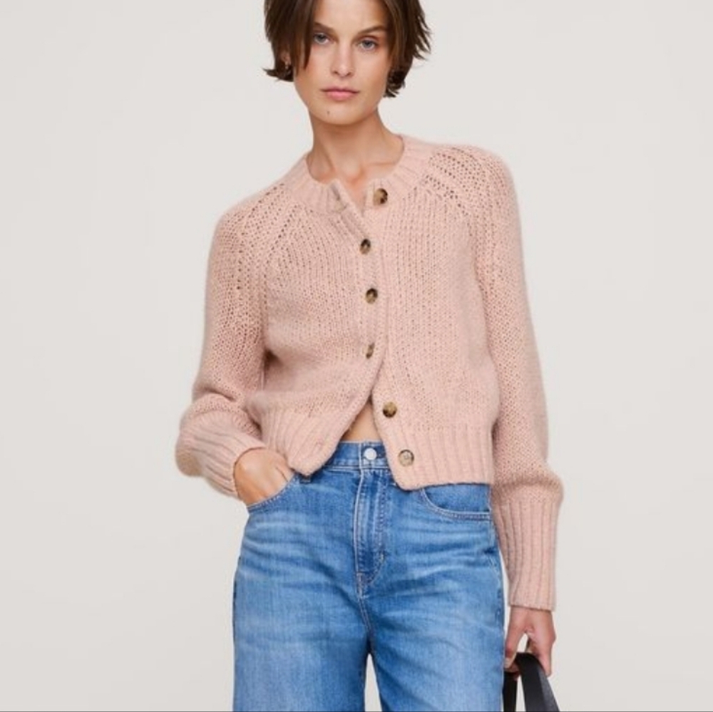Banana Republic Pink Cardigan Sweater